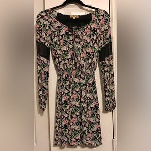 Ladies Floral Print Long Sleeve Dress